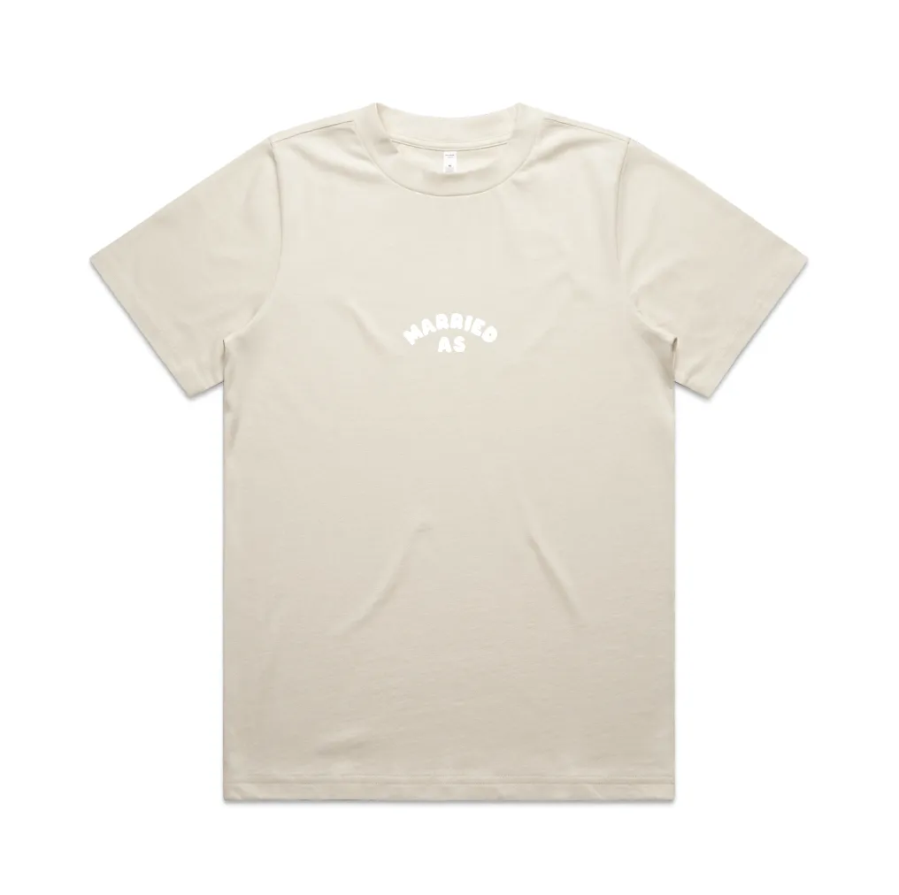 Here Comes The Bride Tee | White on Ecru