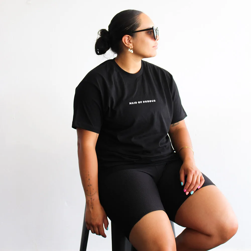 Here Comes The Party Tee | White on Black