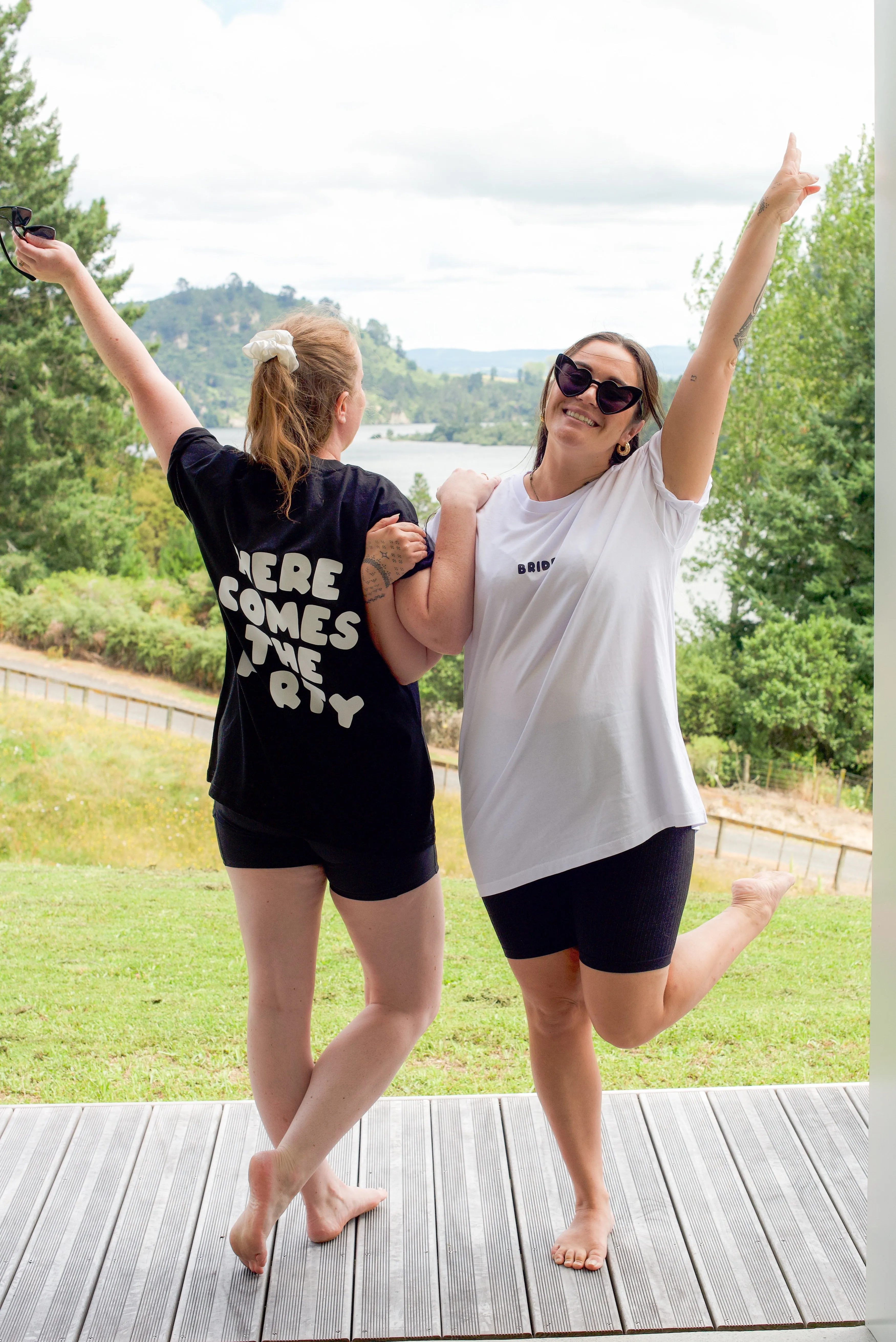 Here Comes The Party Tee | White on Black