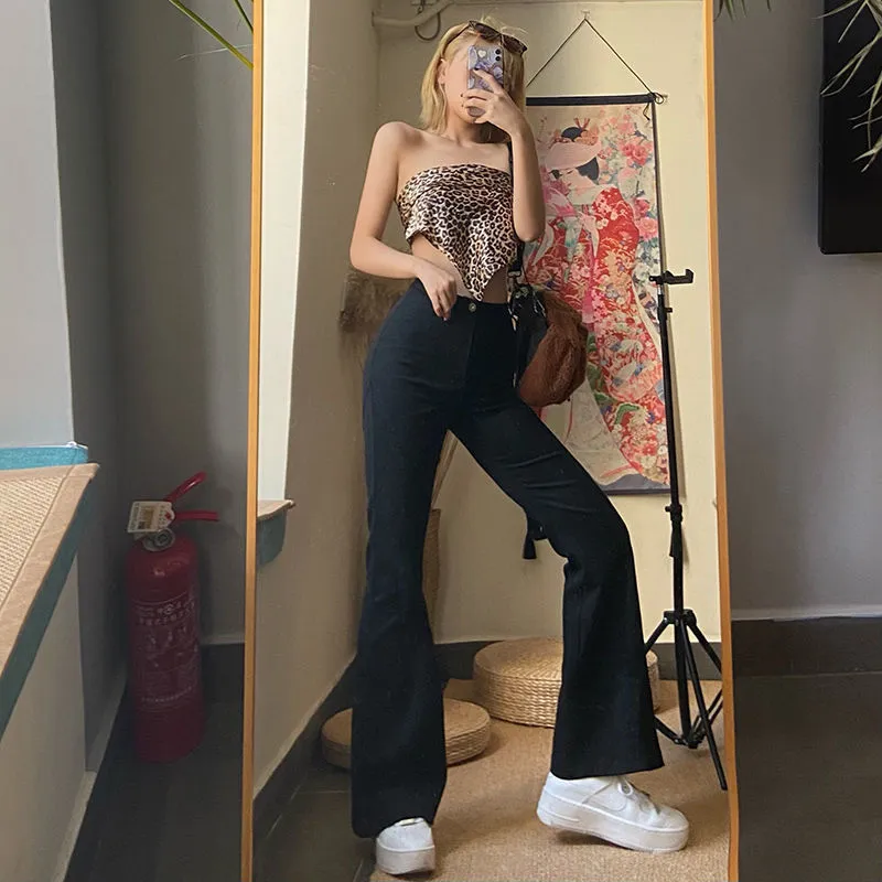 High-waisted Butt-lifting Thin Hot Girl Wide-leg Pants