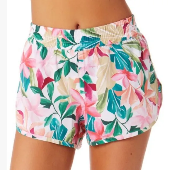 Hurley Pink &amp; Green Botanical Gardens 3'' Surf Boardshorts Swim Shorts- …