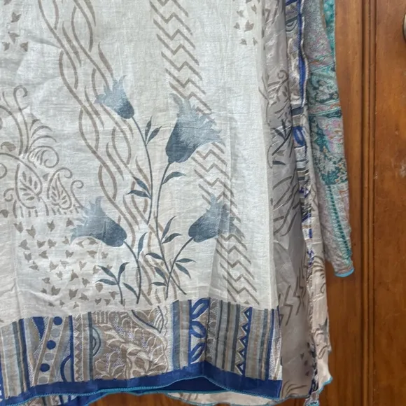 Indian wrap reversible skirt. Multicolor Patterned Women's Skirt Maxi (L)