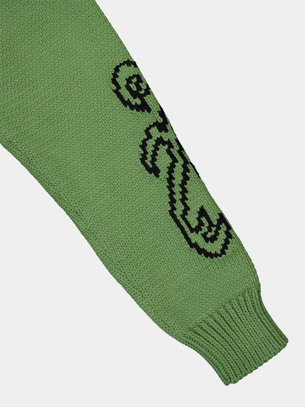 Intarsia Logo Cardigan