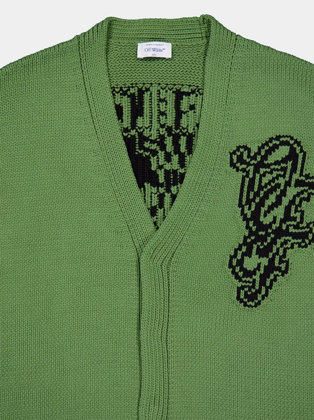 Intarsia Logo Cardigan