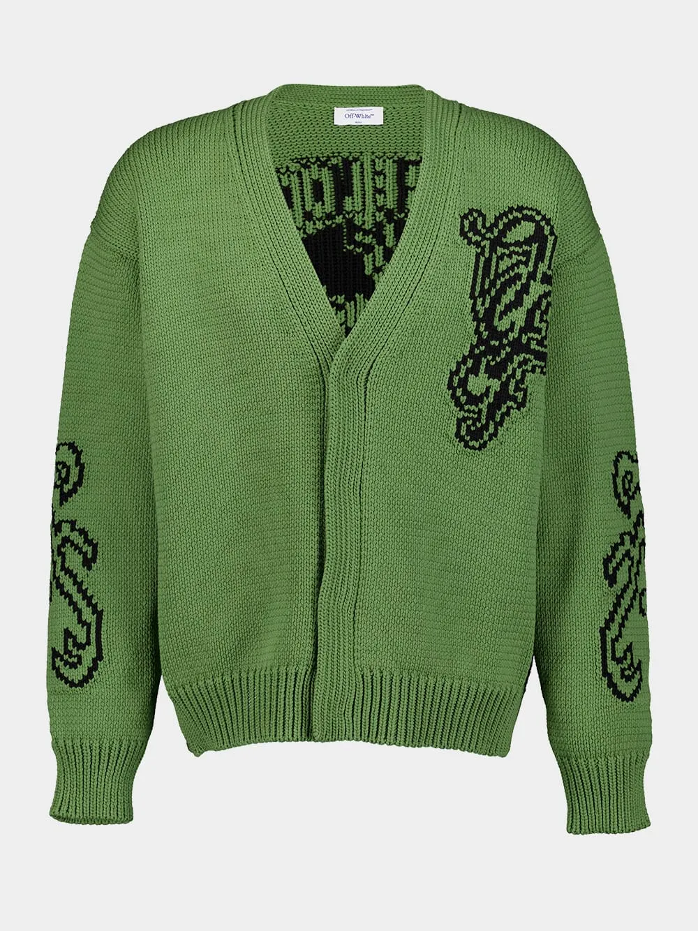Intarsia Logo Cardigan