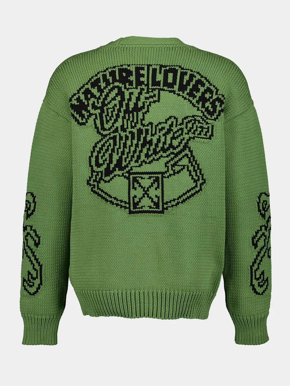 Intarsia Logo Cardigan