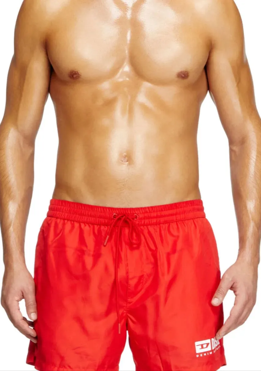 Ken-37-D-Box Mid-length swim shorts with logo print