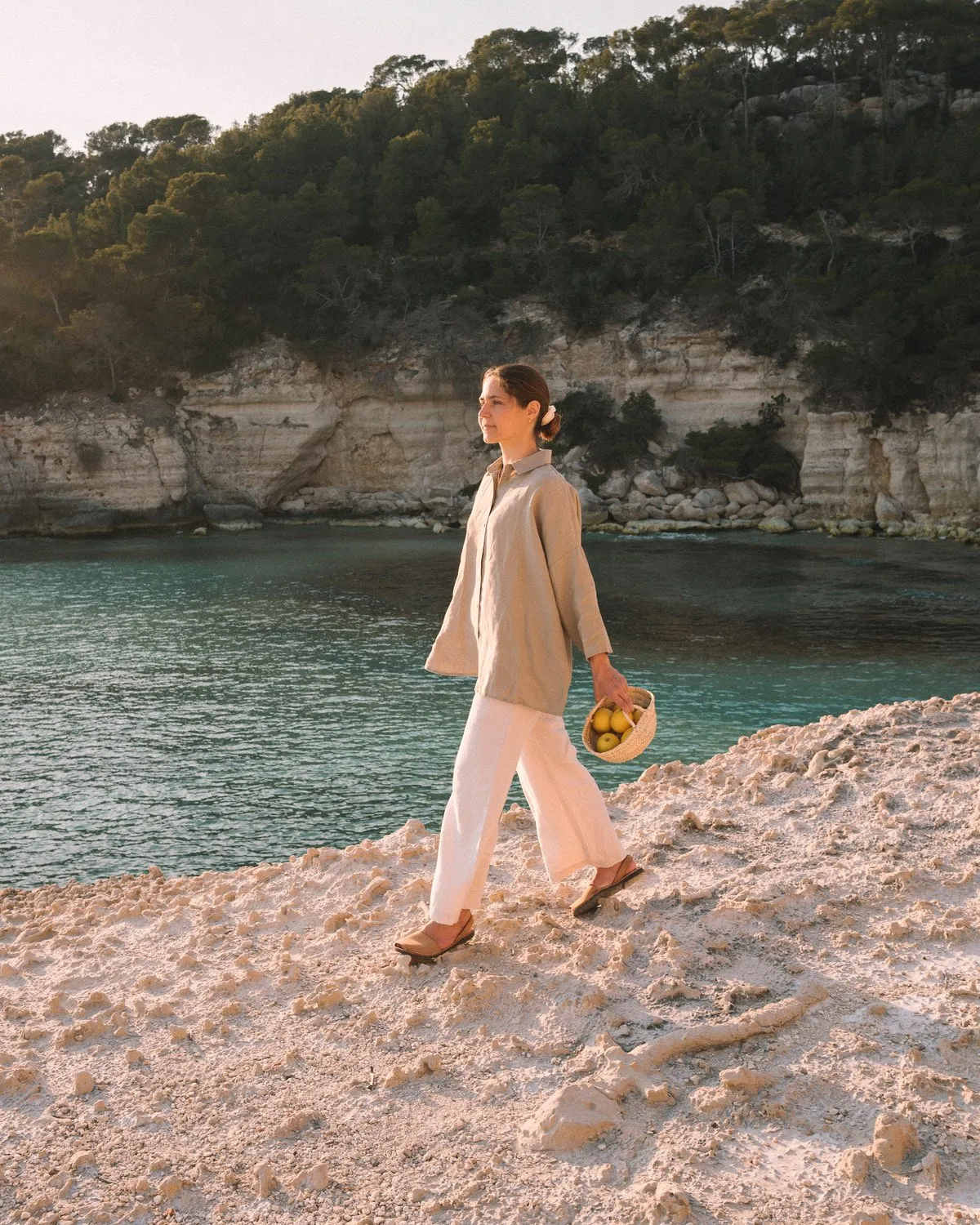 Kim - Linen Trousers in Beige
