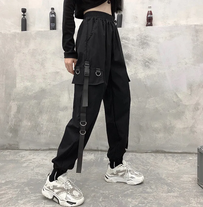 KoreaFit High-Waist Cargo Trousers