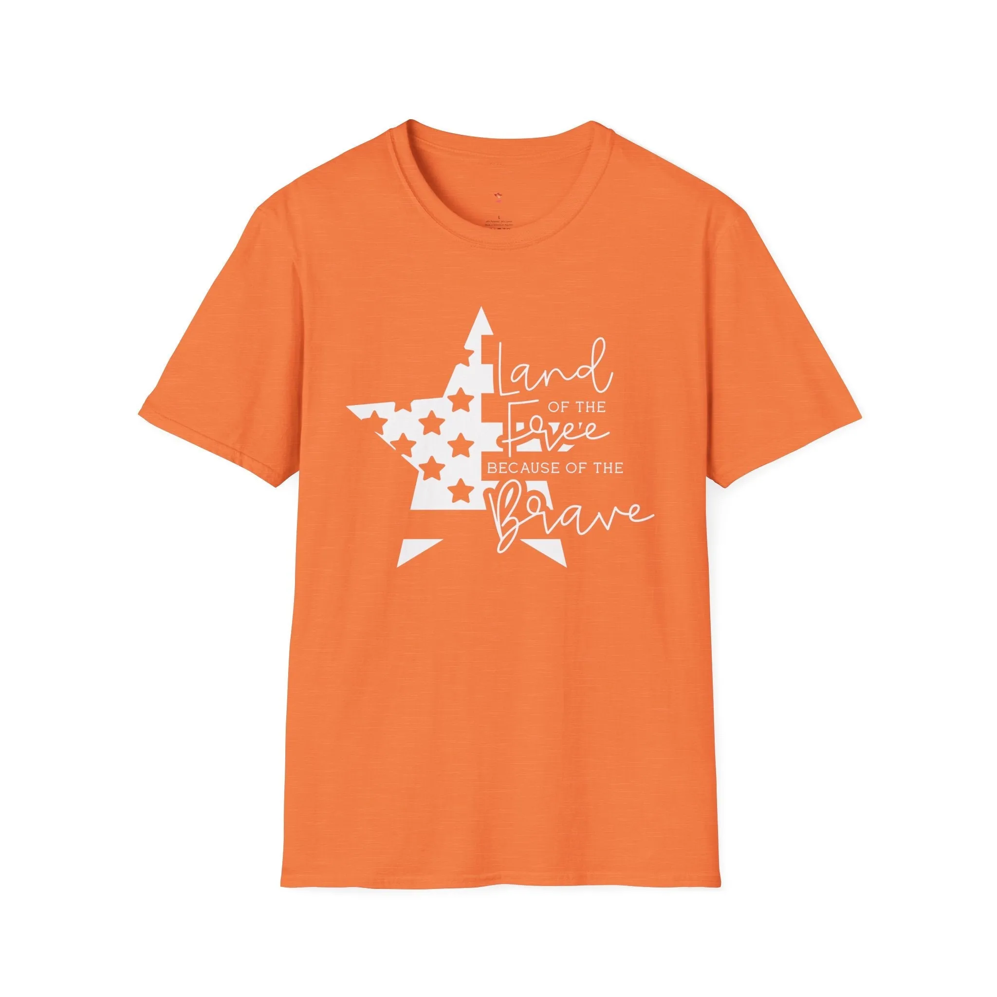 Land of the Free, 4th of July, Brave, Softstyle T-Shirt