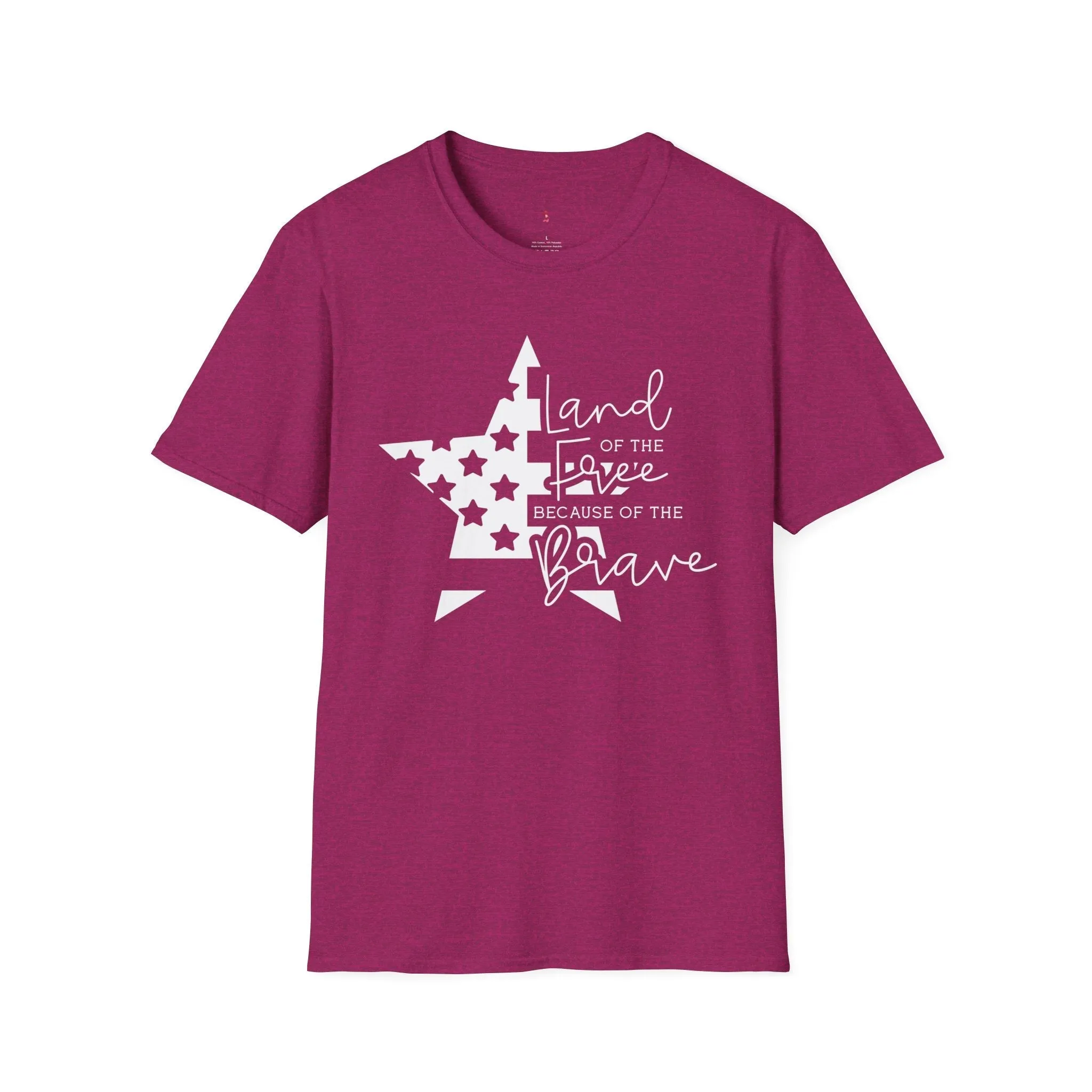 Land of the Free, 4th of July, Brave, Softstyle T-Shirt
