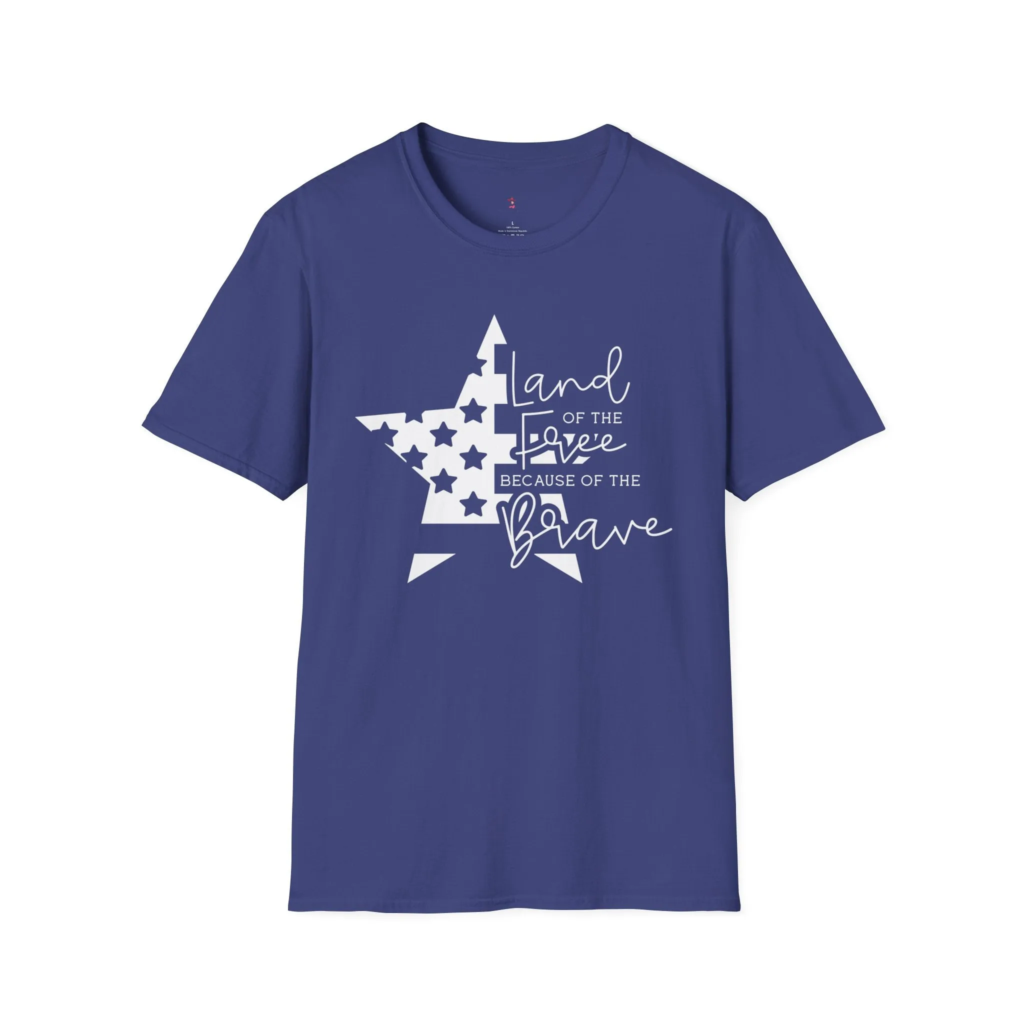 Land of the Free, 4th of July, Brave, Softstyle T-Shirt