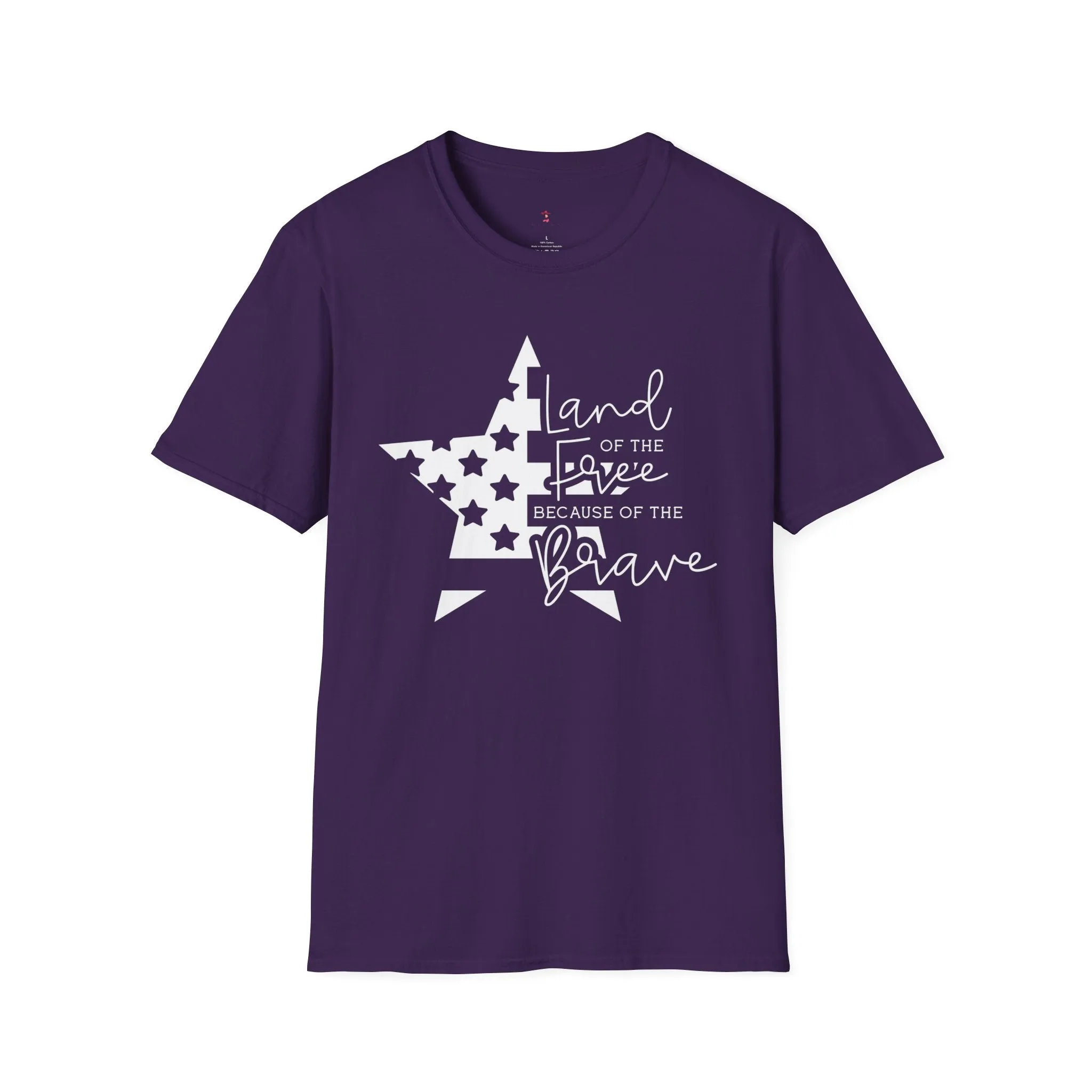 Land of the Free, 4th of July, Brave, Softstyle T-Shirt