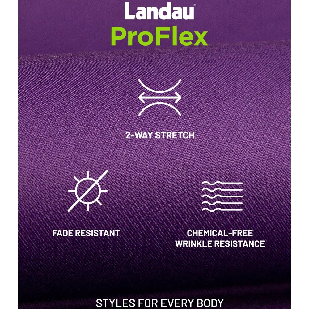 Landau Proflex Women's Straight-Leg Cargo Scrub Pants - BLACK / Sizes XXS - 5XL