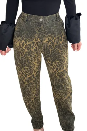 Leopard Print Jeans