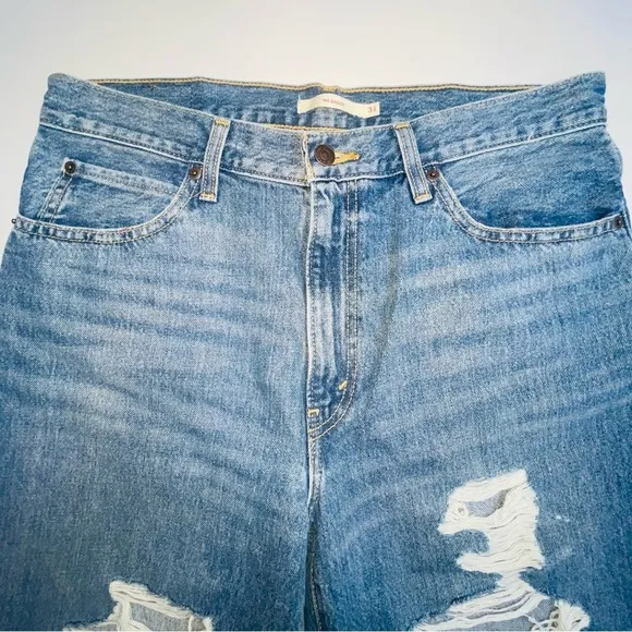 Levi's ‘94 Baggy Distressed Wide Leg Jeans medium wash 31
