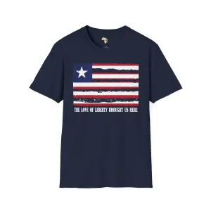 Liberia strip unisex softstyle tee