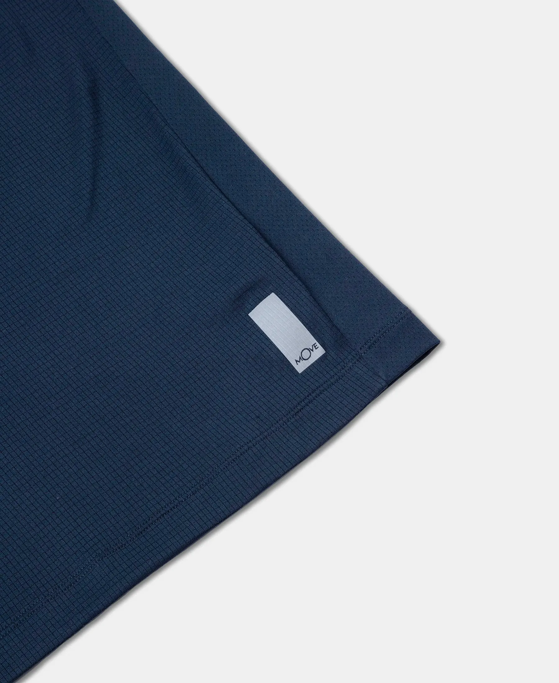 Lightweight Microfiber Solid Tank Top with Breathable Mesh - Navy