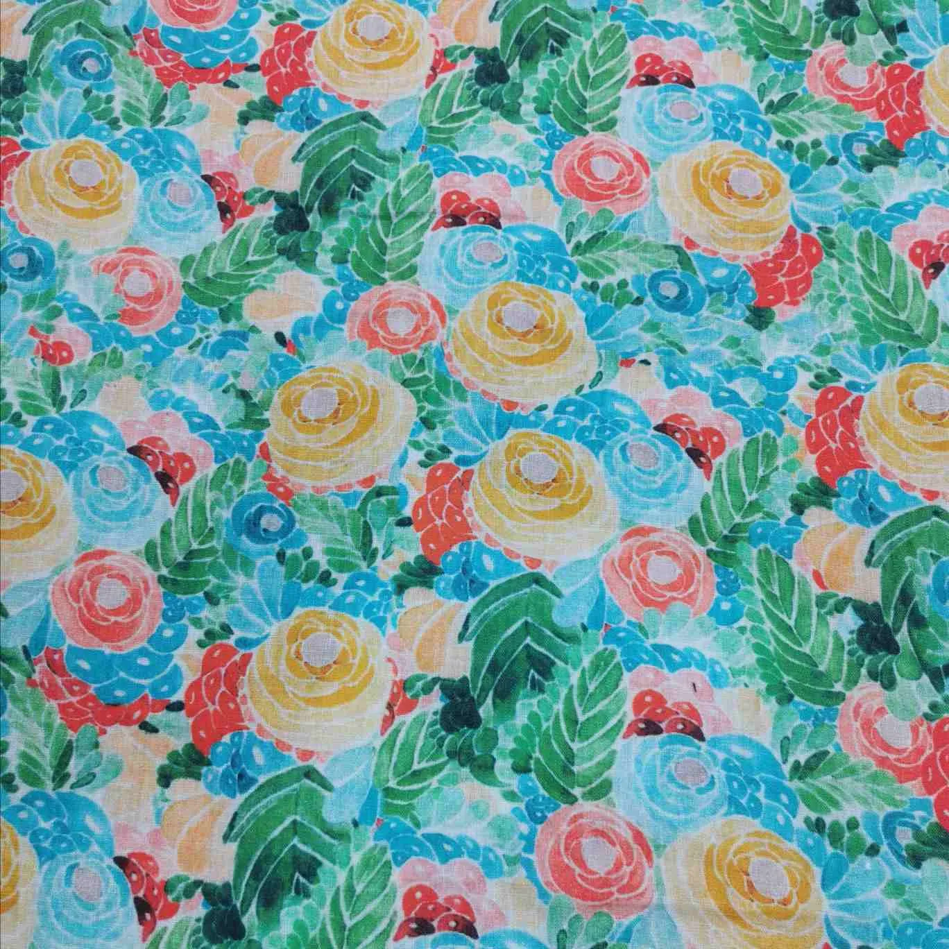 Linen, Garden of Roses