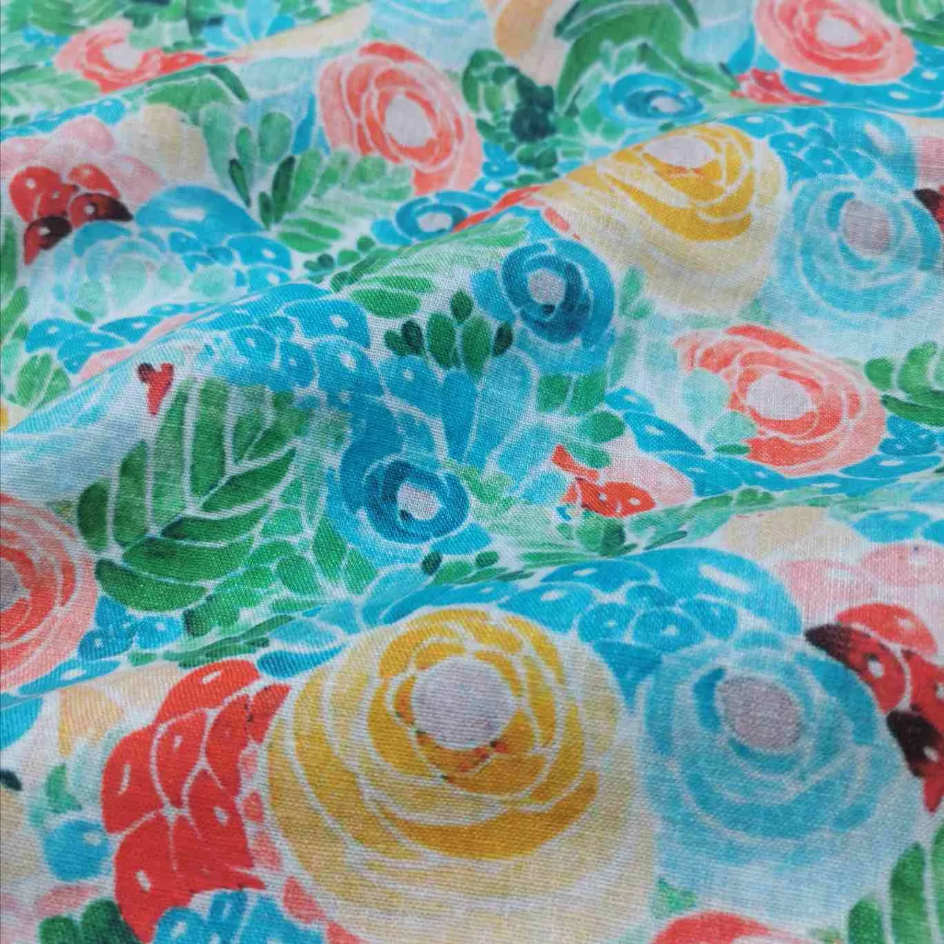 Linen, Garden of Roses