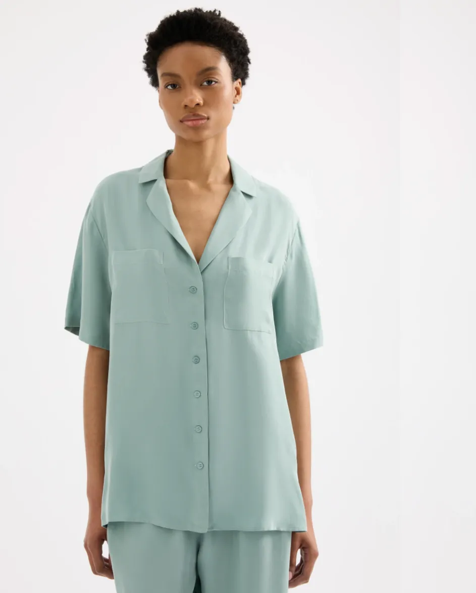 Lucia Cupro Shirt Capri