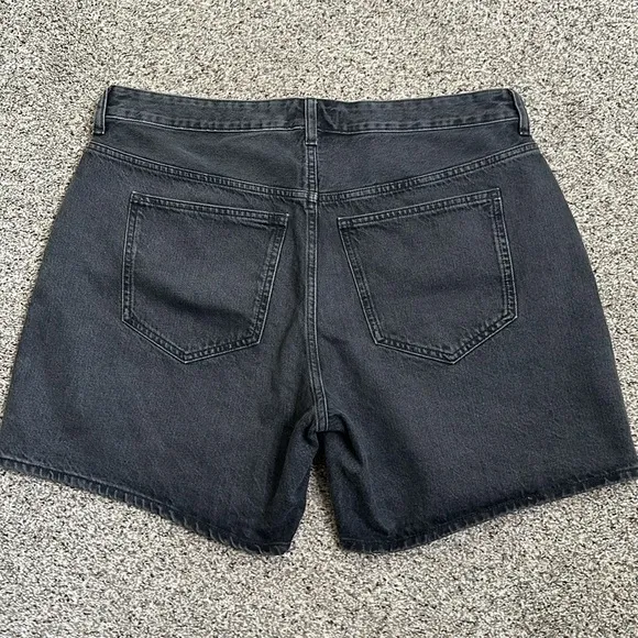 Madewell baggy jean shorts size 14w black new festival