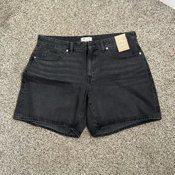 Madewell baggy jean shorts size 14w black new festival
