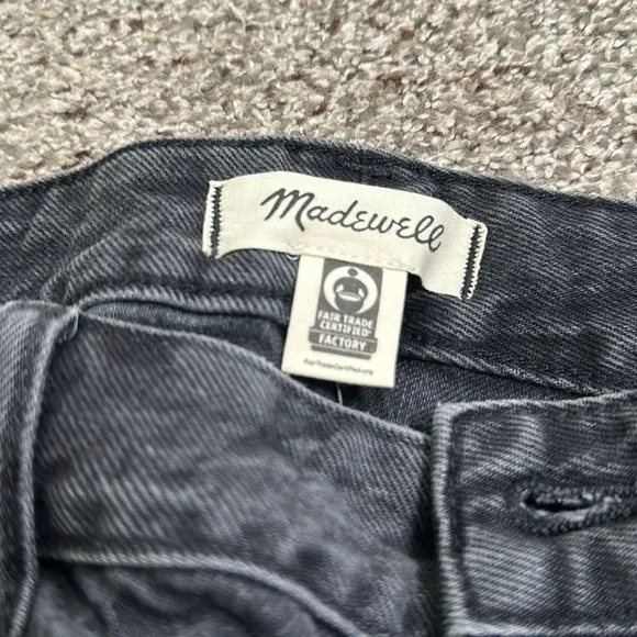 Madewell baggy jean shorts size 14w black new festival