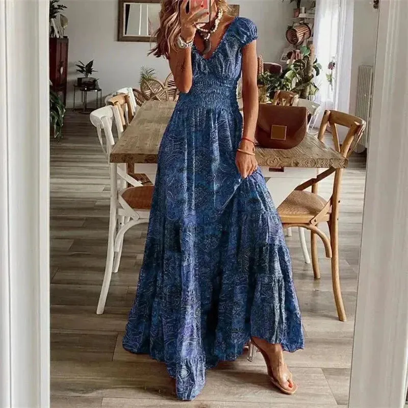 Marlena - Vibrant Patterned Bohemian Woman's Dress