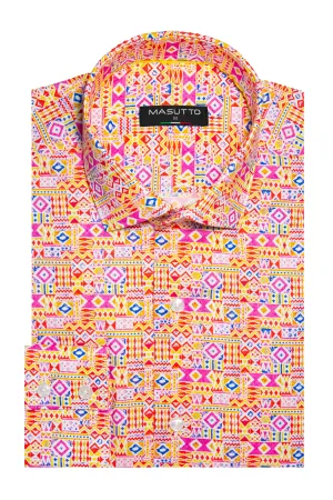 MASUTTO ORLANDO/52 LONG SLEEVE BUTTON DOWN SHIRT