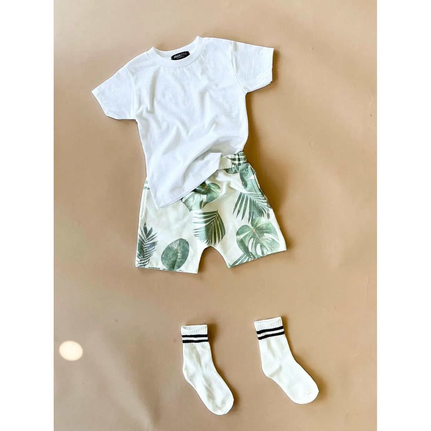Memphis-Palm Shorts | Creme
