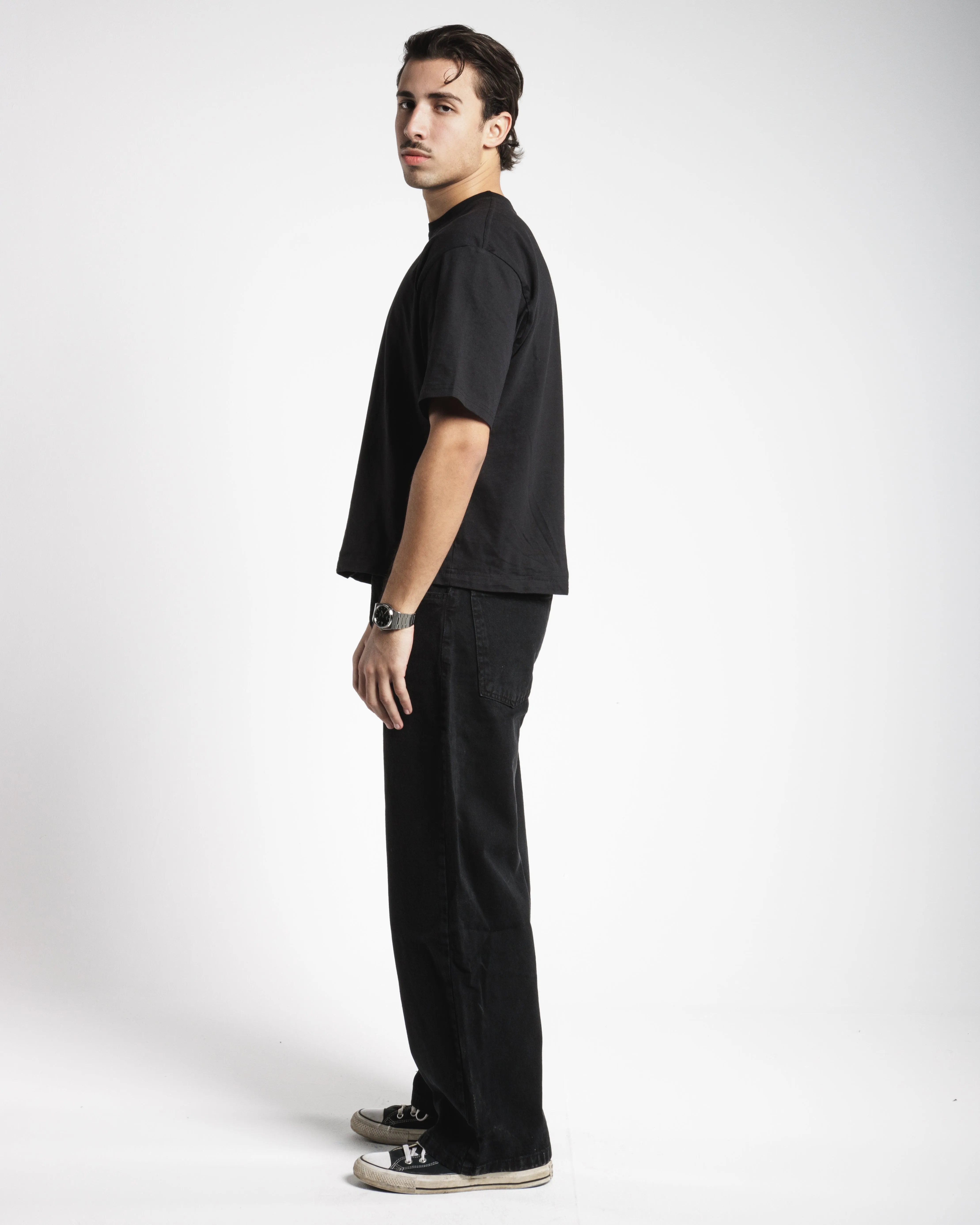 Men Baggy Jeans - Vintage Dark Blue