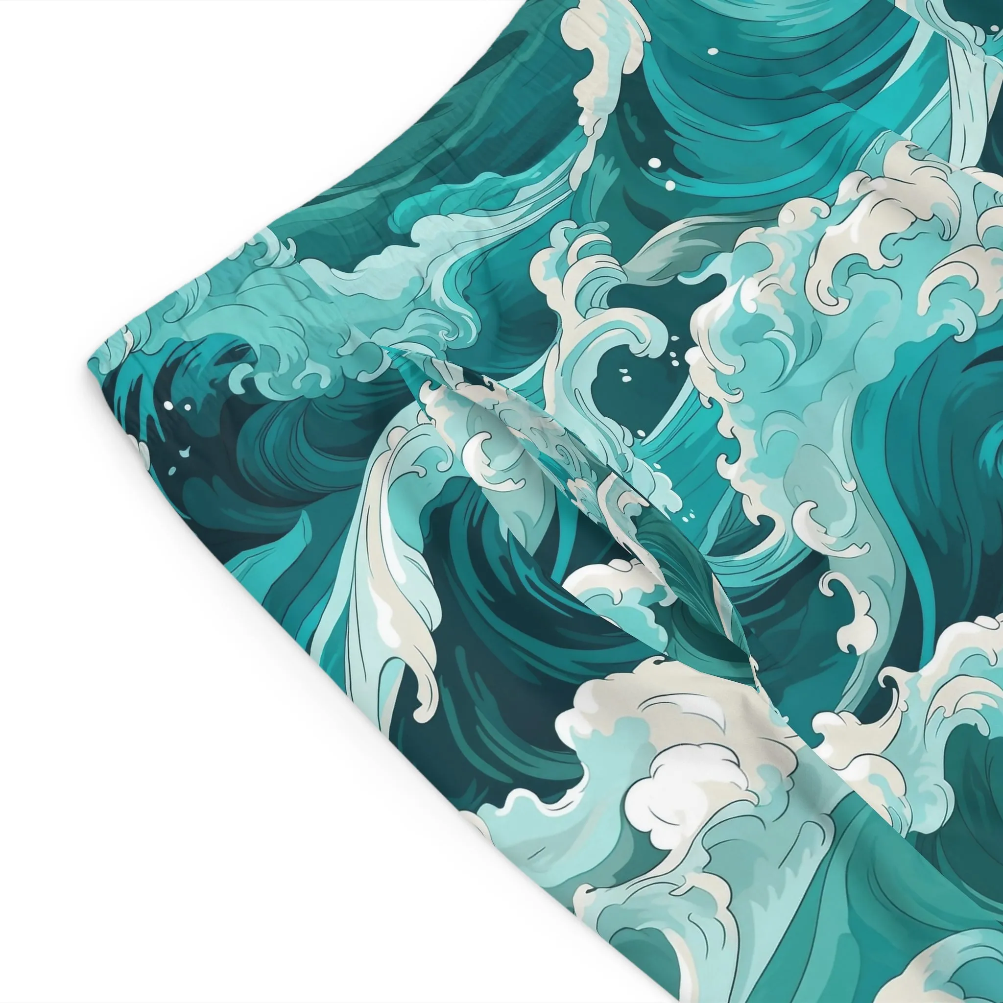 Men's Wave Print Board Shorts - Perfect for Summer Beach Days