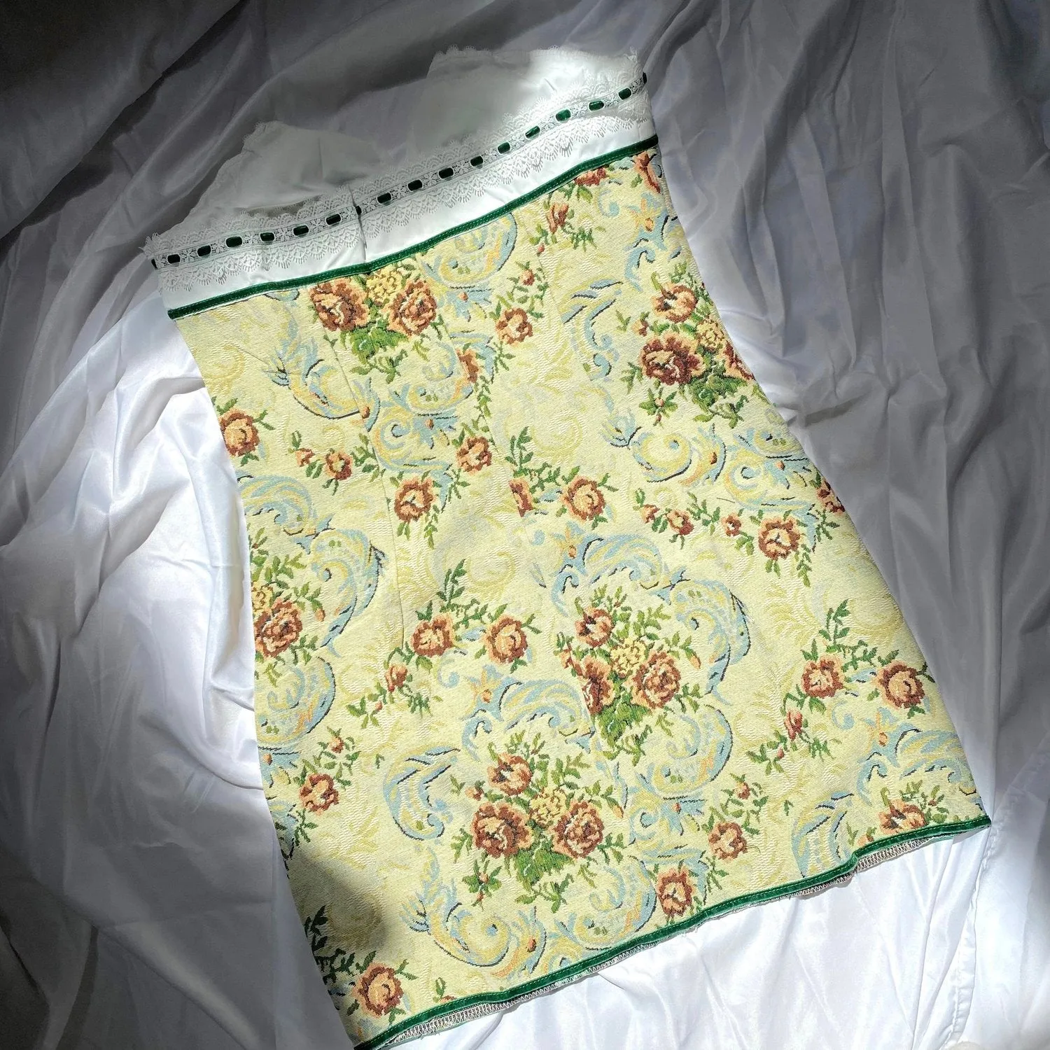 Merian Green Patterned Mini Dress
