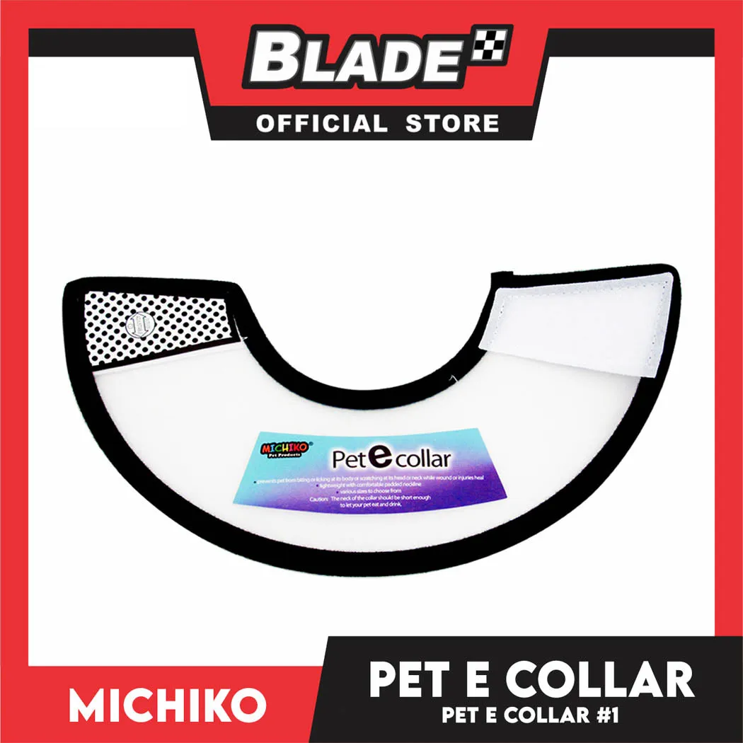 Michiko Pet E. Collar #1 Anti-Lick Anti-Bite Protection Cover Neck Cone For Cats And Dogs