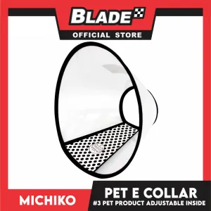 Michiko Pet E. Collar #3 Anti-Lick Anti-Bite Protection Cover Neck Cone For Cats And Dogs
