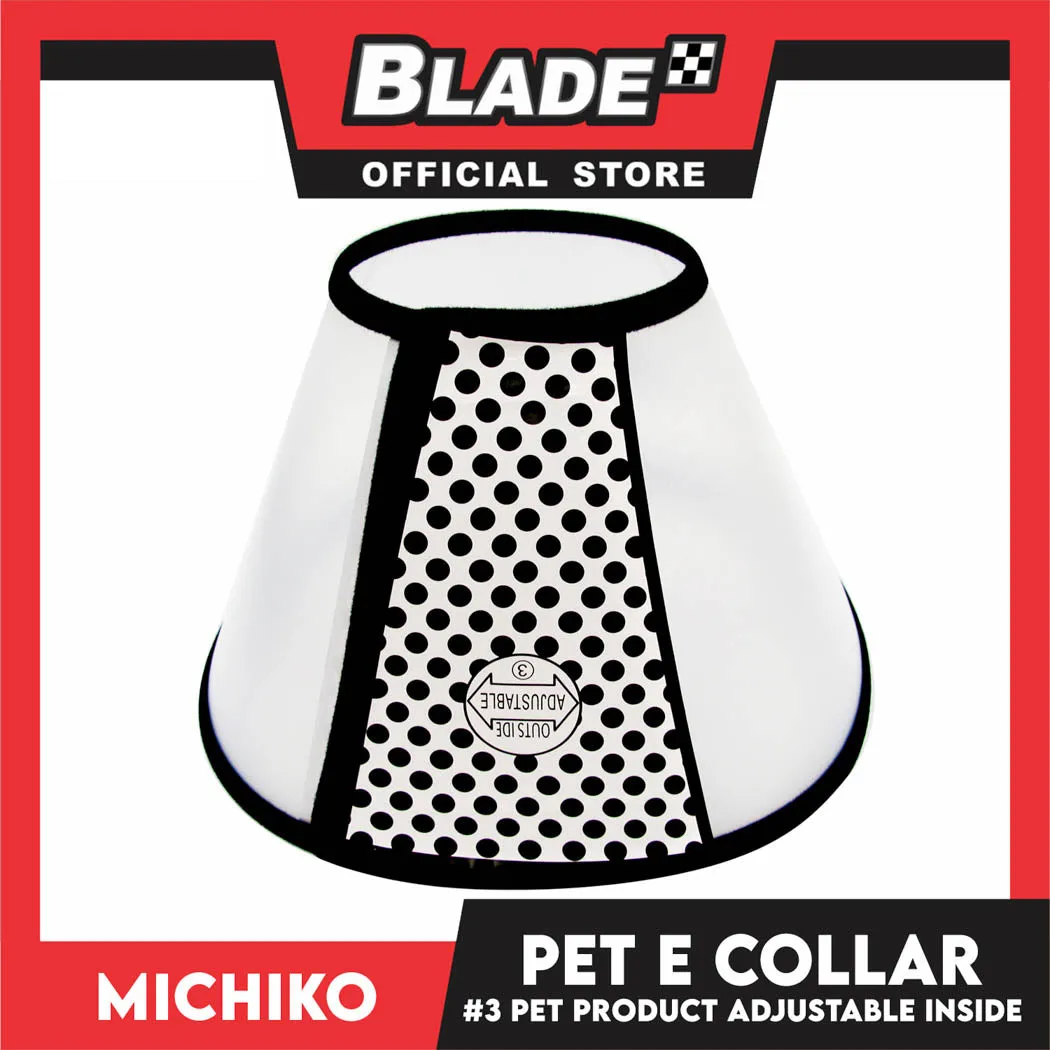 Michiko Pet E. Collar #3 Anti-Lick Anti-Bite Protection Cover Neck Cone For Cats And Dogs