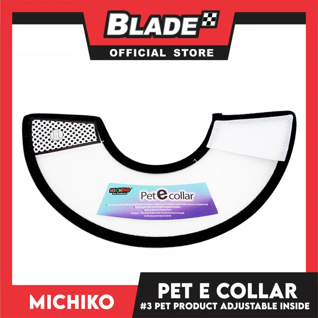 Michiko Pet E. Collar #3 Anti-Lick Anti-Bite Protection Cover Neck Cone For Cats And Dogs