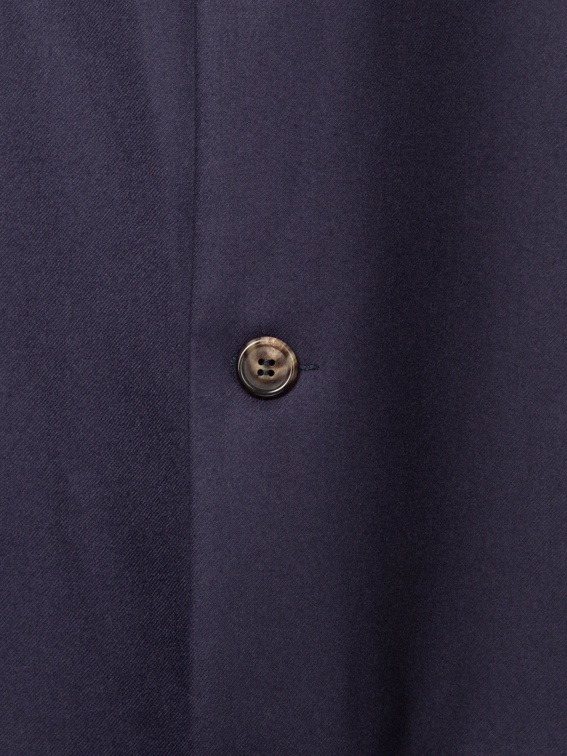 Navy Wool Nehru Suit Jacket