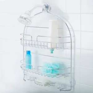 New Bath Styles Large Stainless Steel Chrome Shower Caddy!