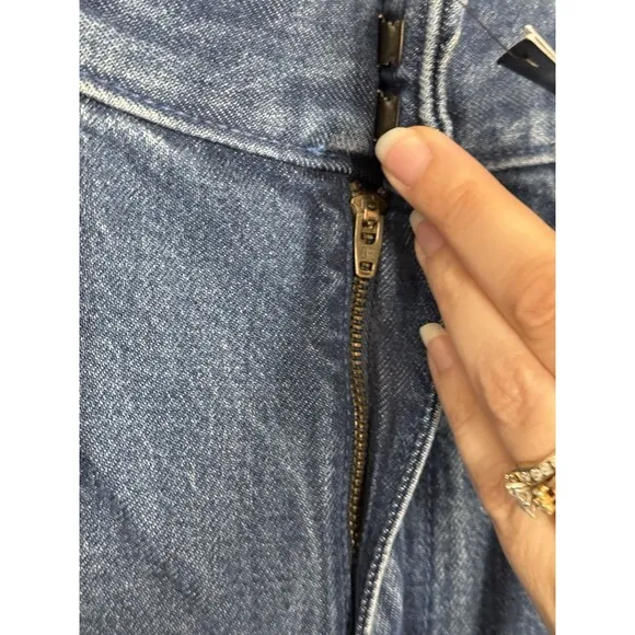 NWT Banana Republic High Rise Ultra Wide Leg Pleated Baggy Jeans Women's 12/31