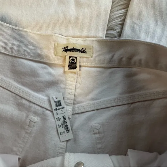 NWT Madewell Low-Slung Baggy Jeans in Ivory