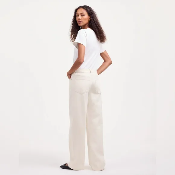 NWT Madewell Low-Slung Baggy Jeans in Ivory