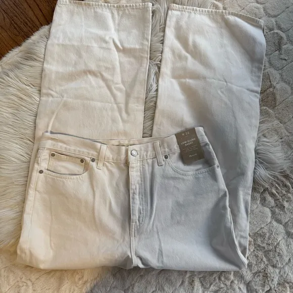 NWT Madewell Low-Slung Baggy Jeans in Ivory