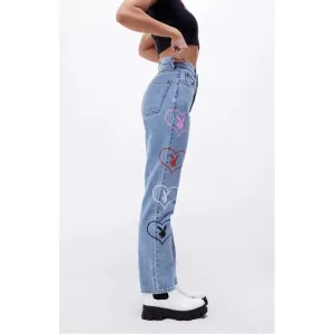 NWT Playboy Baggy Bunny Heart Jeans
