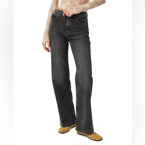 NWT | We The Free | Size 26 | Black Tinsley Baggy High Rise Straight Leg Jeans