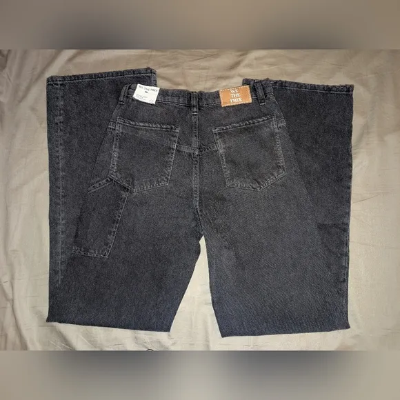 NWT | We The Free | Size 26 | Black Tinsley Baggy High Rise Straight Leg Jeans