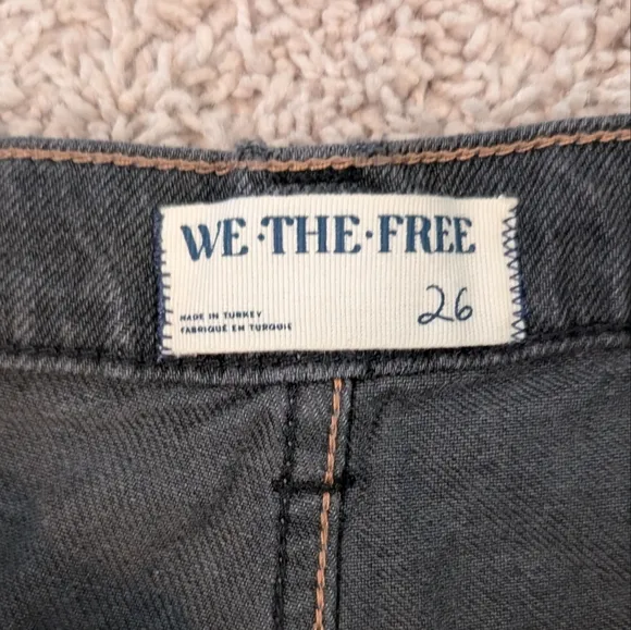 NWT | We The Free | Size 26 | Black Tinsley Baggy High Rise Straight Leg Jeans