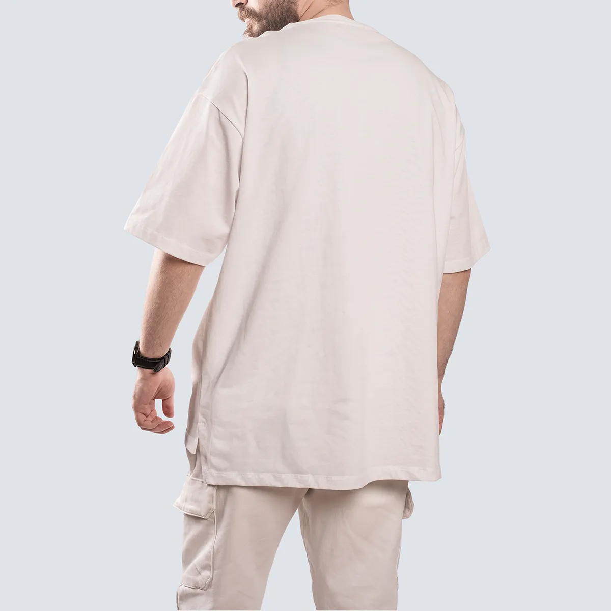 Oversized Split Tee . White