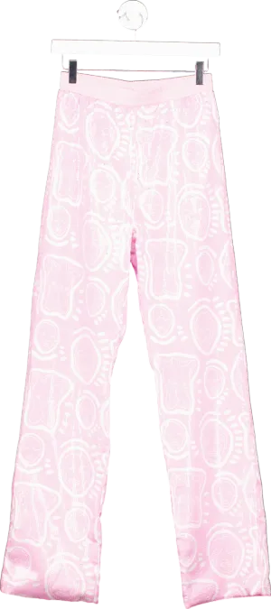 Patrick Church Pink Sequin Patterned Trousers UK M